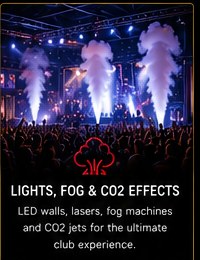 LED lights fog and stage effects