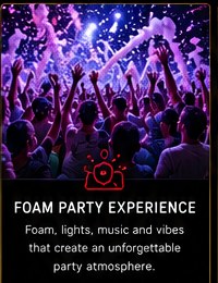 Adults enjoying a foam party