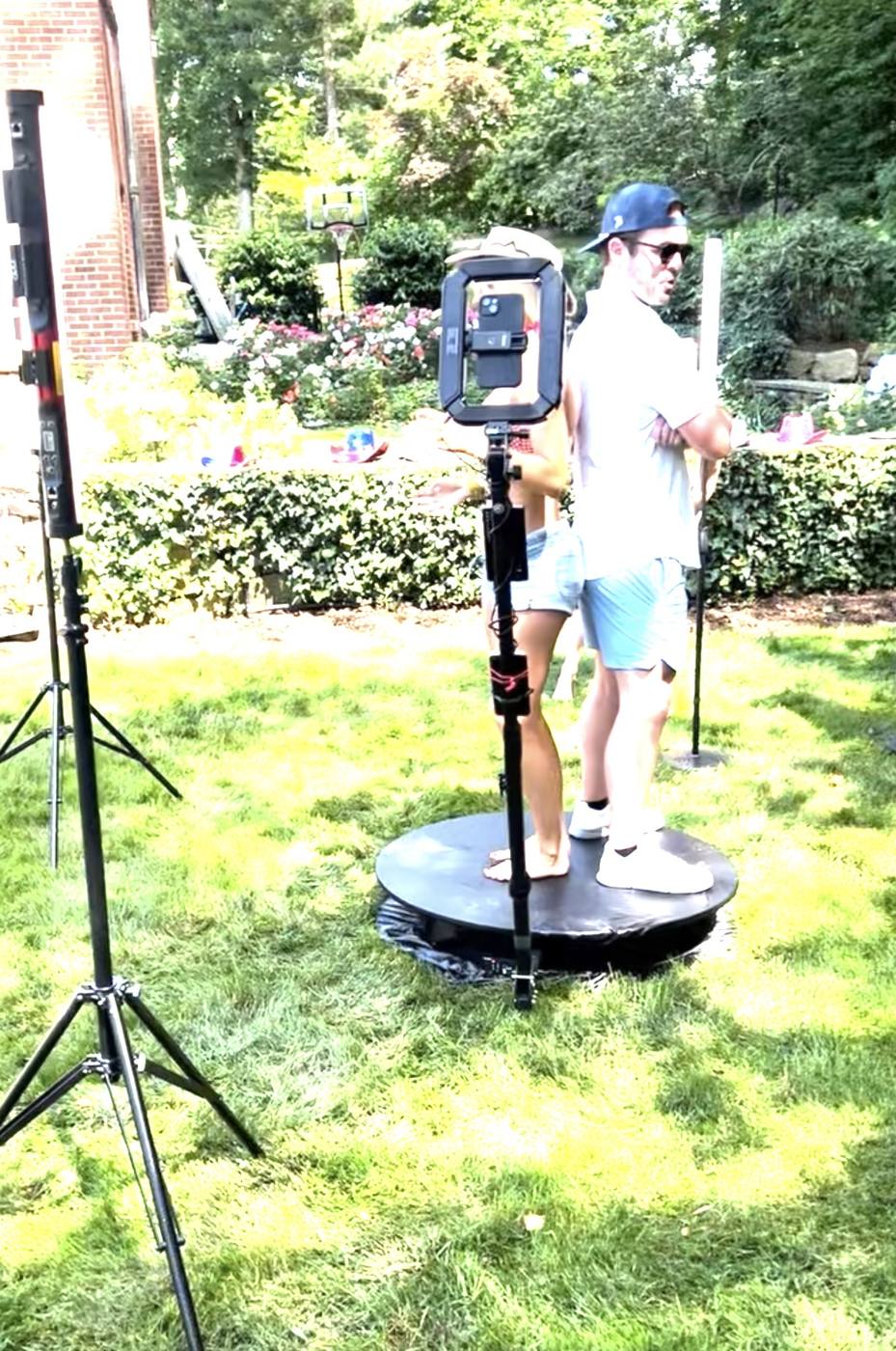 360 photo booth and event content setup