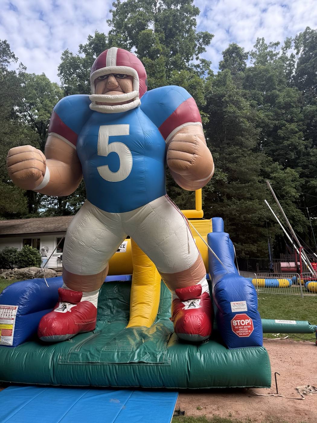 Football inflatable slide