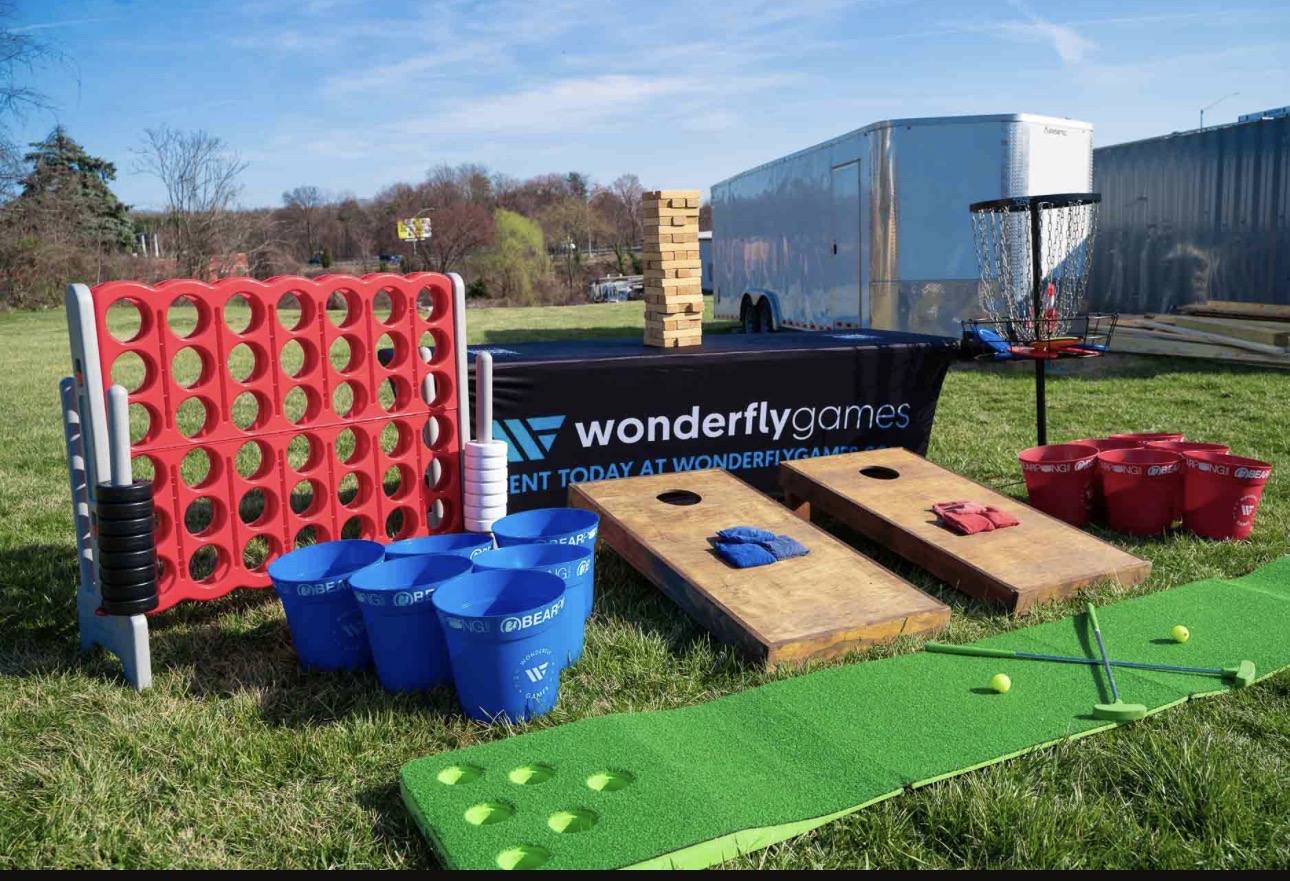 Backyard games setup